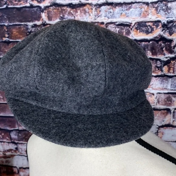 Nathaniel Cole Grey Classic Crown Cap Wool Lined Grey Size L - Picture 3 of 12